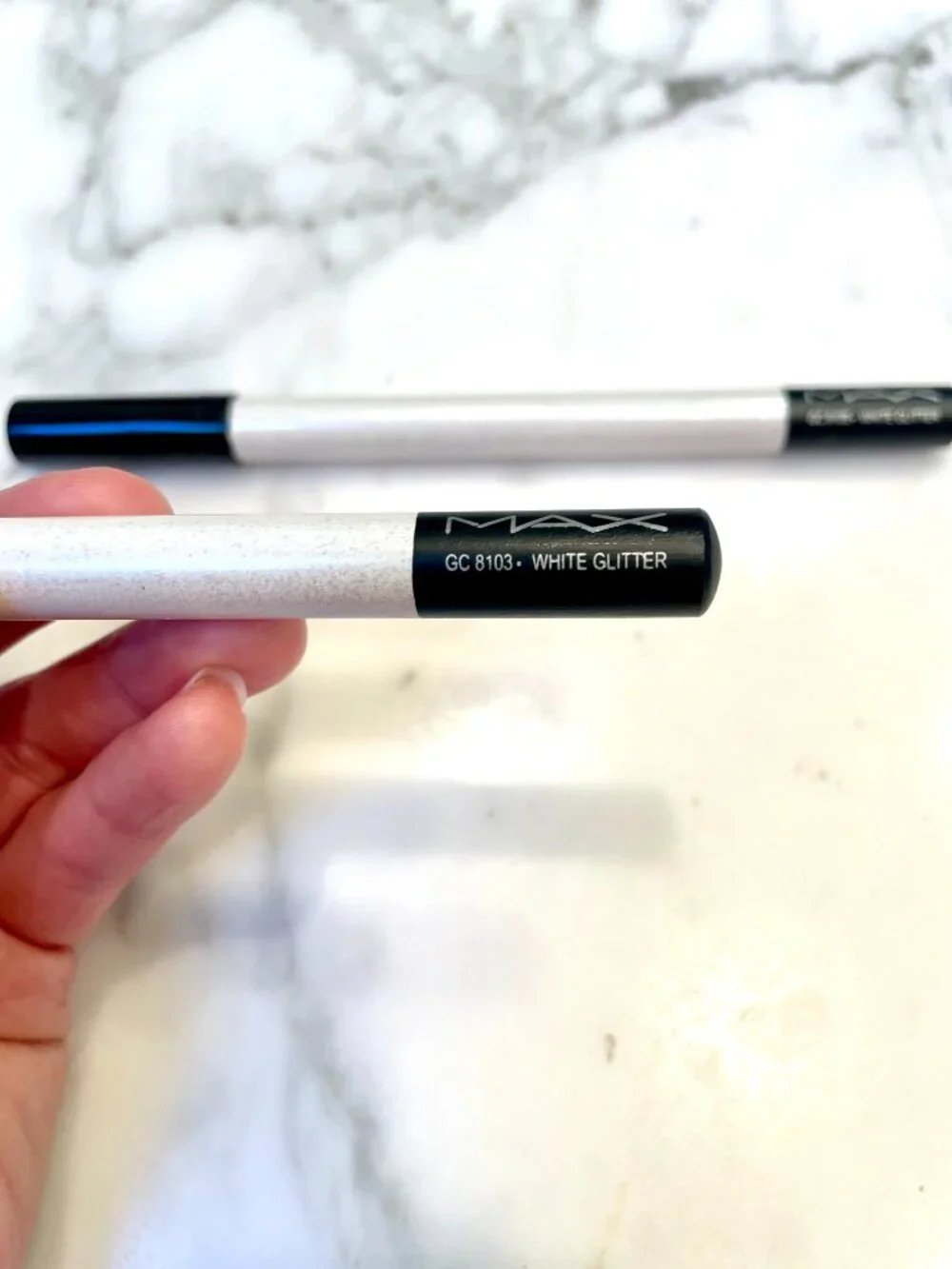 The Crème Shop Match Made Liquid Foundation + x2 MAX White Glitter Pencil Bundle